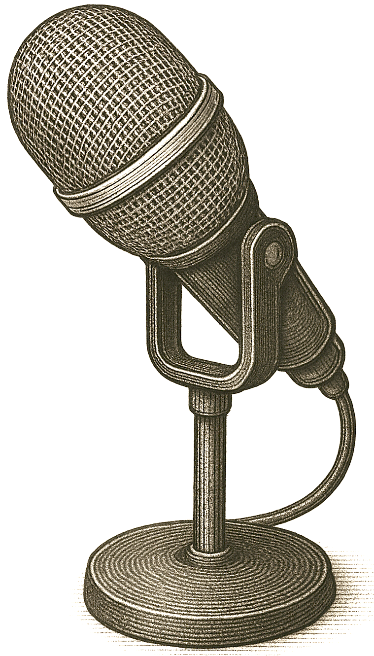 Illustration of a microphone.